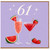 61st Birthday Card, Purple Fruit Cocktail Design