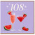 108th Birthday Card, Watermelon and Strawberry Cocktail Design