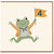 4th Birthday Card, Frog Illustration