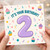 2nd Birthday Card, It's Your Birthday! Cupcake and Confetti Design