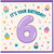 6th Birthday Card, It's Your Birthday Purple Number 6 Cupcake Design