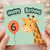6th Birthday Card, Cute Giraffe Happy Birthday Card