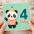 4th Birthday Card, Cute Panda 4 Today Card