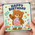 6th Birthday Card, Cute Bear Happy Birthday Today Card