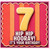 7th Birthday Card, Hip Hip Hooray It's Your Birthday Card
