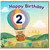 2nd Birthday Card, Cute Teddy Bear Hot Air Balloon Happy Birthday Card