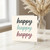 Happy Happy Birthday Card - Minimal Typography, Blank Inside, Modern Calligraphy Greeting for Him Her Friend