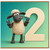 2nd Birthday Card, Cute Sheep Birthday Card