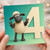 4th Birthday Card, Cute Sheep Design