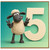 5th Birthday Card, Cute Sheep Design
