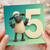 5th Birthday Card, Cute Sheep Design