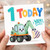 1st Birthday Card, Cute Excavator Birthday Card