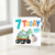 7th Birthday Card, Cute Excavator Construction Theme Card
