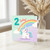 2nd Birthday Card, Cute Unicorn Rainbow Card