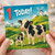 1st Birthday Card, Today! Cow and Calf Farm Scene Greeting Card