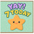 7th Birthday Card, YAY! 7 Today Cute Star Design
