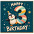 3rd Birthday Card, Cute Penguin Happy Birthday Card