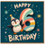 6th Birthday Card, Cute Penguin Party Design