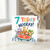 7th Birthday Card, 7 Today Hooray Safari Animals Roller Coaster Card