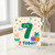 7th Birthday Card, Fun Kids Party Card with Number 7 Design