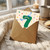 7th Birthday Card, Fun Kids Party Card with Number 7 Design