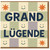 Grand LÜGENDE Funny Birthday Card - Retro Chequerboard Design with Stars and Happy Faces - Humorous Greeting for Friends or Family