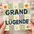 Grand LÜGENDE Funny Birthday Card - Retro Chequerboard Design with Stars and Happy Faces - Humorous Greeting for Friends or Family