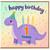 1st Birthday Card, Cute Dinosaur Birthday Card