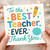 To the Best Teacher Ever Thank You Card - Cute Colourful Pencil and Stars Design - Appreciation Card for Teacher