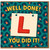 Well Done You Did It L Plate Driving Test Congratulations Card - New Driver Celebration, Passed Your Test, Fun Leopard Print Design