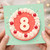 8th Birthday Card, Cherry Cake Design