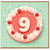 9th Birthday Card, Cute Cherry Cake Design