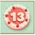13th Birthday Card, Cute Cake Design