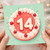 14th Birthday Card, Cake and Cherries Design