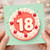 18th Birthday Card, Cute Cherry Cake Design