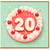 20th Birthday Card, Cherry Cake Design
