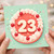 23rd Birthday Card, Cake and Cherry Design