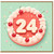 24th Birthday Card, Birthday Cake Design Card