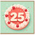 25th Birthday Card, Cute Cake and Cherry Design for Her or Him