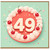 49th Birthday Card, Cake Design Birthday Card