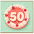50th Birthday Card, Cake and Cherries Design