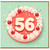 56th Birthday Card, Retro Cake and Cherries Design
