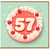 57th Birthday Card, Cake and Cherry Design
