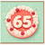 65th Birthday Card, Cherry Cake Design