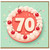 70th Birthday Card, Cherry Cake Design