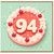 94th Birthday Card, Cherry Cake Design