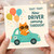 New Driver Congratulations Card - Cute Cat in Car with Balloons - Toot Toot New Driver Coming Through - Driving Test Pass Greeting Card for Motorist