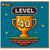 40th Birthday Card, Level 40 Pixel Art Trophy Card