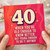 40th Birthday Card, Funny Retro Quote Card