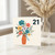 21st Birthday Card, Floral Bouquet Vase Design
